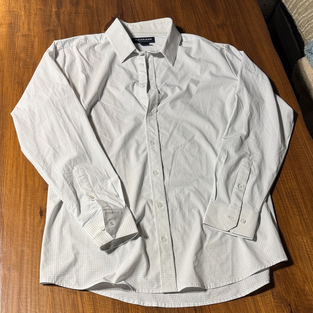 Mizzen+Main Subtle Checkered Gray Shirt